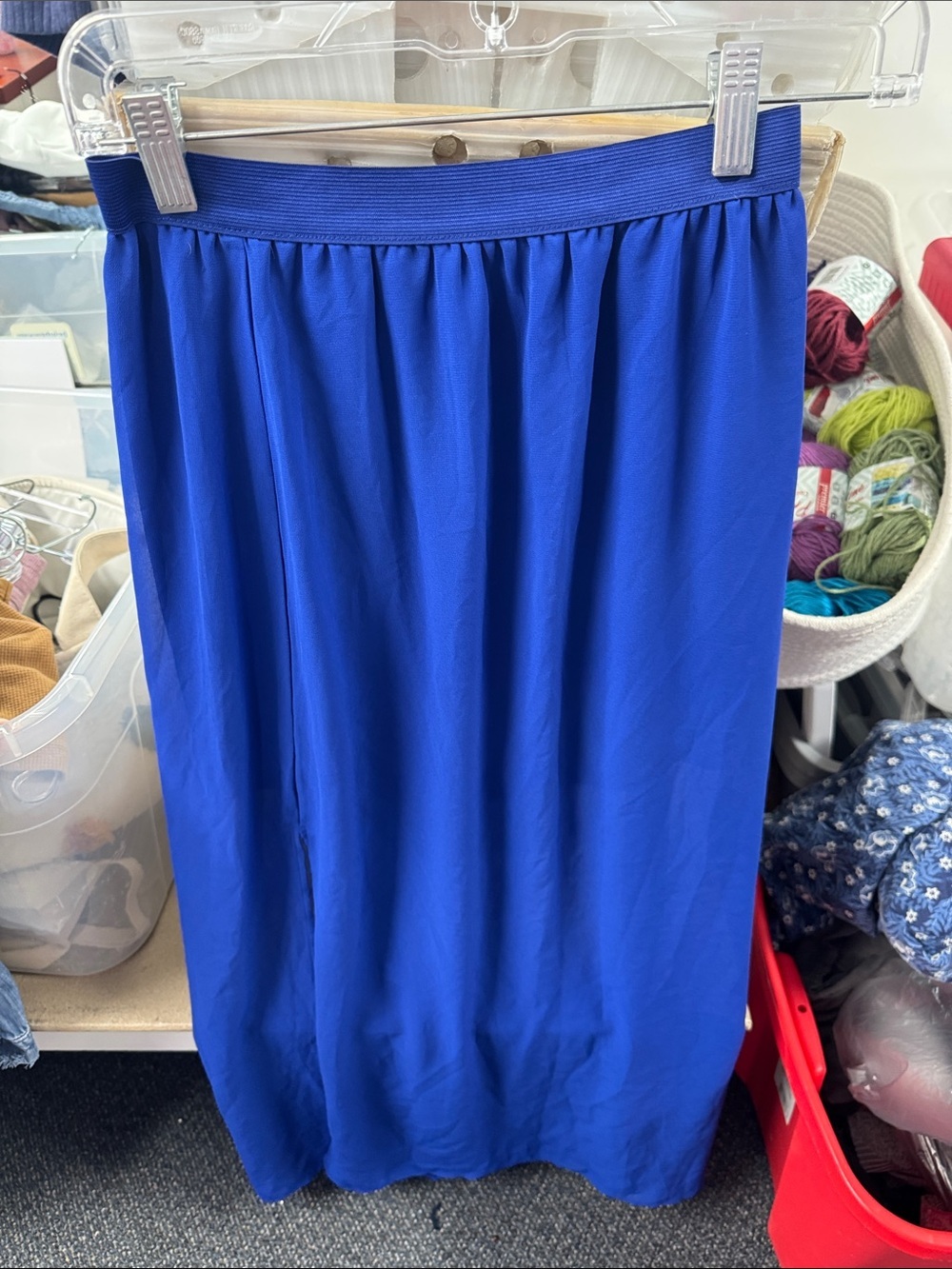Divided sheer layered midi skirt size 4 // 071010